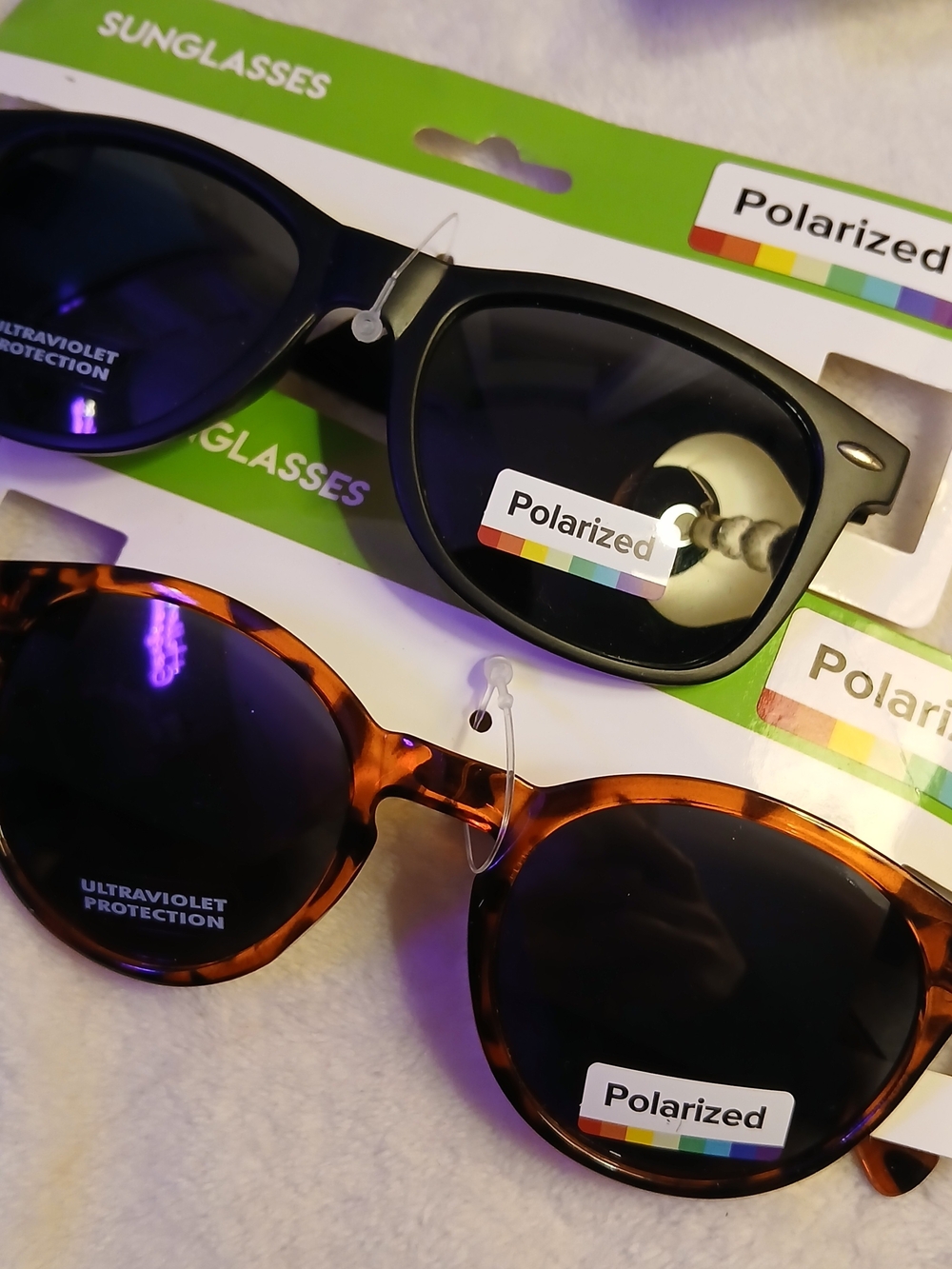 Polarized Women's Sunglasses - Black & Tortoise Shell - 2 PAIRS NWT